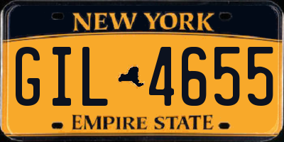 NY license plate GIL4655
