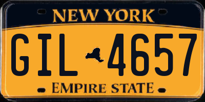 NY license plate GIL4657