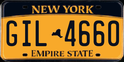 NY license plate GIL4660