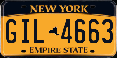 NY license plate GIL4663