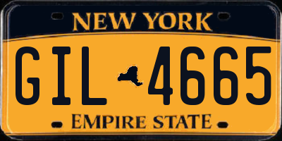 NY license plate GIL4665