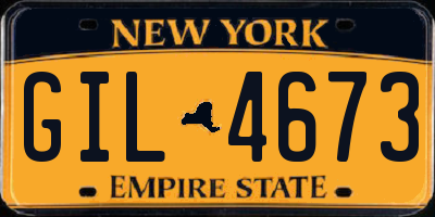 NY license plate GIL4673