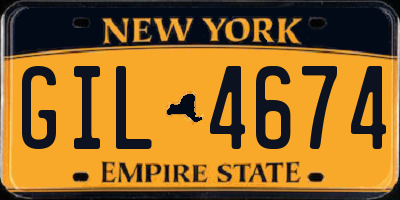 NY license plate GIL4674