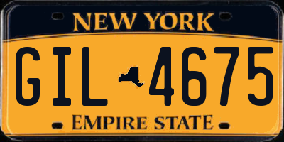 NY license plate GIL4675