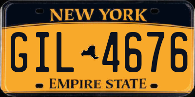 NY license plate GIL4676