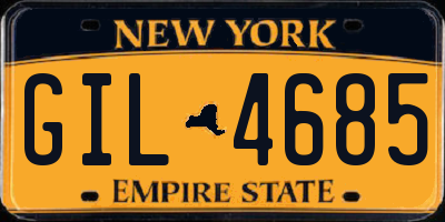 NY license plate GIL4685