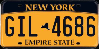 NY license plate GIL4686