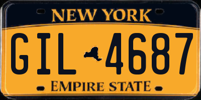 NY license plate GIL4687