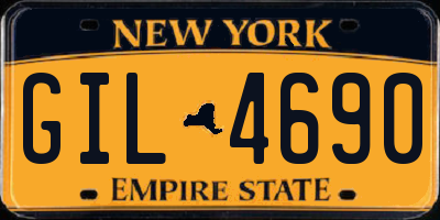 NY license plate GIL4690