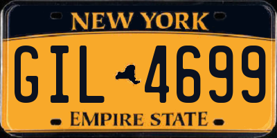NY license plate GIL4699