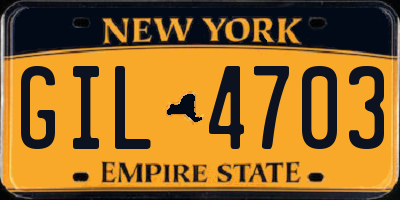 NY license plate GIL4703
