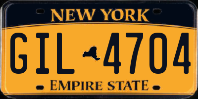 NY license plate GIL4704