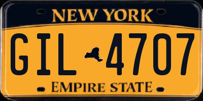 NY license plate GIL4707