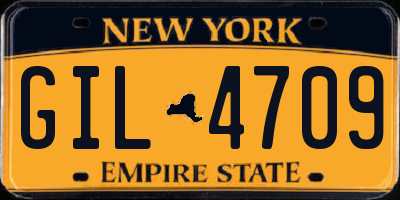 NY license plate GIL4709