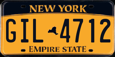 NY license plate GIL4712