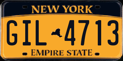 NY license plate GIL4713