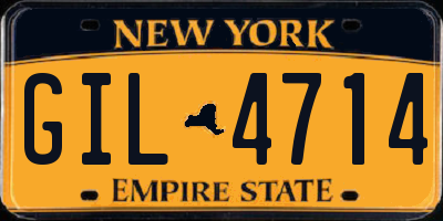 NY license plate GIL4714