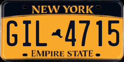 NY license plate GIL4715