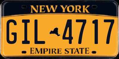 NY license plate GIL4717
