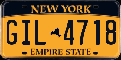 NY license plate GIL4718