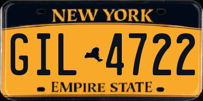 NY license plate GIL4722