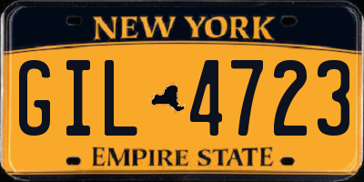 NY license plate GIL4723