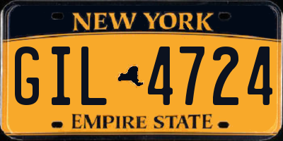 NY license plate GIL4724
