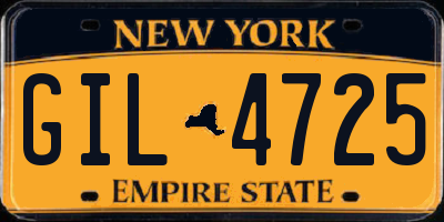 NY license plate GIL4725