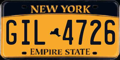 NY license plate GIL4726