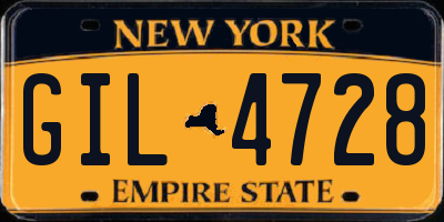NY license plate GIL4728