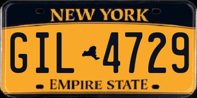 NY license plate GIL4729