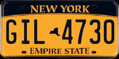 NY license plate GIL4730