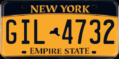 NY license plate GIL4732