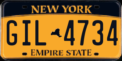 NY license plate GIL4734