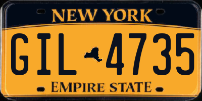 NY license plate GIL4735