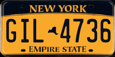 NY license plate GIL4736