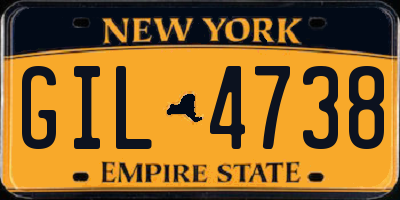 NY license plate GIL4738