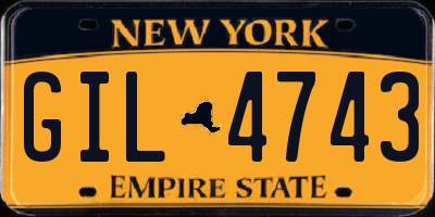 NY license plate GIL4743