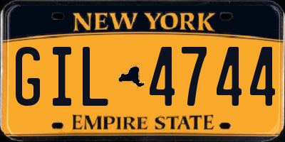 NY license plate GIL4744