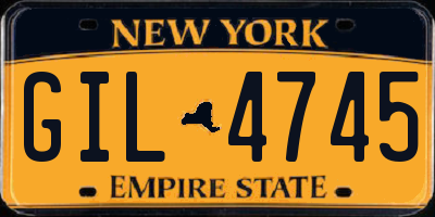 NY license plate GIL4745