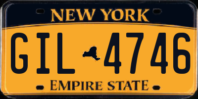 NY license plate GIL4746
