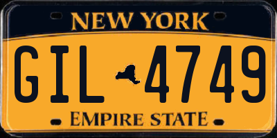 NY license plate GIL4749