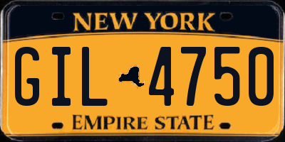 NY license plate GIL4750