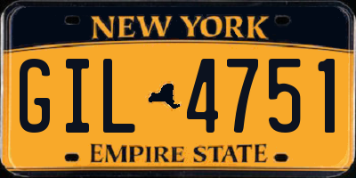 NY license plate GIL4751