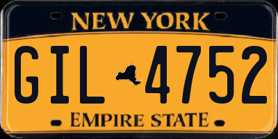 NY license plate GIL4752
