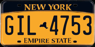 NY license plate GIL4753