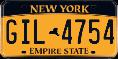 NY license plate GIL4754
