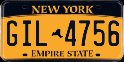NY license plate GIL4756