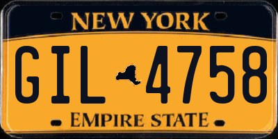 NY license plate GIL4758