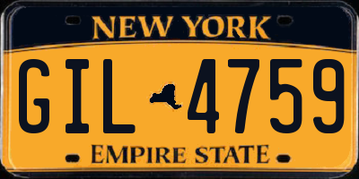 NY license plate GIL4759